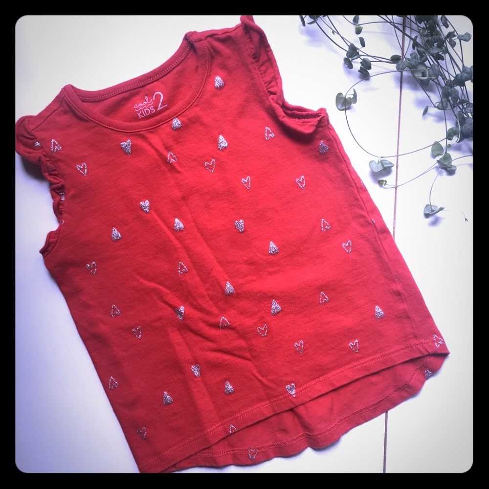 Red hearts summer top.